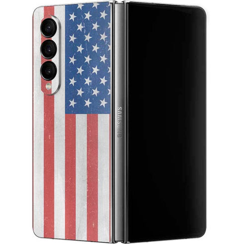 American Flag Distressed Galaxy Z Fold4 5G Skin